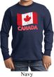 Distressed Canada Flag Kids Long Sleeve Shirt