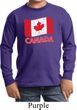 Distressed Canada Flag Kids Long Sleeve Shirt