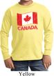 Distressed Canada Flag Kids Long Sleeve Shirt