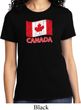 Distressed Canada Flag Ladies Shirt