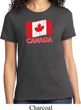 Distressed Canada Flag Ladies Shirt