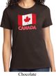 Distressed Canada Flag Ladies Shirt