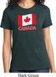 Distressed Canada Flag Ladies Shirt
