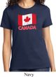Distressed Canada Flag Ladies Shirt