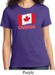 Distressed Canada Flag Ladies Shirt
