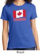 Distressed Canada Flag Ladies Shirt