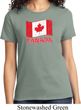 Distressed Canada Flag Ladies Shirt