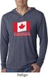 Distressed Canada Flag Lightweight Hoodie Shirt