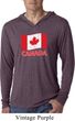 Distressed Canada Flag Lightweight Hoodie Shirt