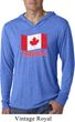 Distressed Canada Flag Lightweight Hoodie Shirt