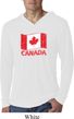 Distressed Canada Flag Lightweight Hoodie Shirt