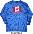 Distressed Canada Flag Long Sleeve Tie Dye Shirt