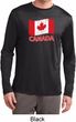 Distressed Canada Flag Mens Moisture Wicking Long Sleeve Shirt