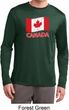 Distressed Canada Flag Mens Moisture Wicking Long Sleeve Shirt