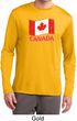 Distressed Canada Flag Mens Moisture Wicking Long Sleeve Shirt