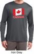 Distressed Canada Flag Mens Moisture Wicking Long Sleeve Shirt