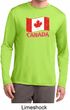 Distressed Canada Flag Mens Moisture Wicking Long Sleeve Shirt