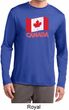 Distressed Canada Flag Mens Moisture Wicking Long Sleeve Shirt