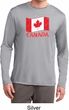 Distressed Canada Flag Mens Moisture Wicking Long Sleeve Shirt