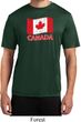 Distressed Canada Flag Mens Moisture Wicking Shirt
