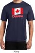 Distressed Canada Flag Mens Moisture Wicking Shirt