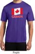 Distressed Canada Flag Mens Moisture Wicking Shirt