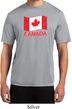 Distressed Canada Flag Mens Moisture Wicking Shirt