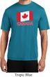 Distressed Canada Flag Mens Moisture Wicking Shirt