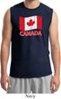Distressed Canada Flag Mens Muscle Shirt