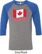 Distressed Canada Flag Mens Raglan Shirt