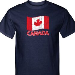 Distressed Canada Flag Mens Tall Shirt