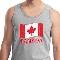 Distressed Canada Flag Mens Tank Top