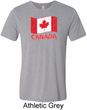 Distressed Canada Flag Mens Tri Blend Crewneck Shirt