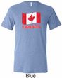 Distressed Canada Flag Mens Tri Blend Crewneck Shirt