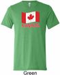 Distressed Canada Flag Mens Tri Blend Crewneck Shirt