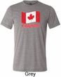 Distressed Canada Flag Mens Tri Blend Crewneck Shirt