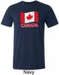Distressed Canada Flag Mens Tri Blend Crewneck Shirt