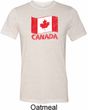 Distressed Canada Flag Mens Tri Blend Crewneck Shirt