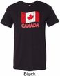 Distressed Canada Flag Mens Tri Blend Crewneck Shirt