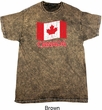 Distressed Canada Flag Mineral Tie Dye Shirt