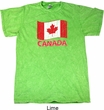 Distressed Canada Flag Mineral Tie Dye Shirt