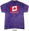 Distressed Canada Flag Mineral Tie Dye Shirt