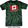 Distressed Canada Flag Spider Tie Dye Shirt