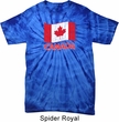Distressed Canada Flag Spider Tie Dye Shirt