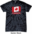 Distressed Canada Flag Spider Tie Dye Shirt