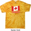 Distressed Canada Flag Spider Tie Dye Shirt