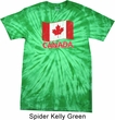 Distressed Canada Flag Spider Tie Dye Shirt