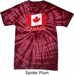 Distressed Canada Flag Spider Tie Dye Shirt