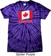 Distressed Canada Flag Spider Tie Dye Shirt
