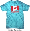 Distressed Canada Flag Spider Tie Dye Shirt